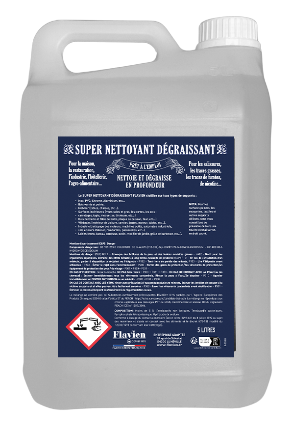 F4038 - SUPER NETTOYANT DEGRAISSANT - 5L - FACING - NBG