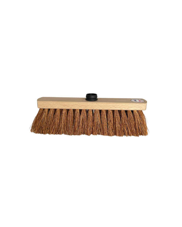 G1031N - BALAI COCO NATURE PUR 180 gr - BOIS VERNI - AVEC DOUILLE - LARGEUR 29 cm - FACING - NBG