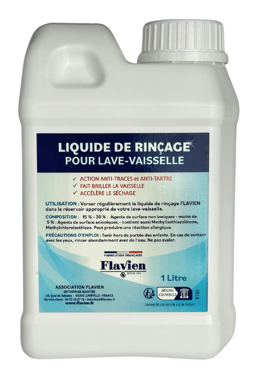 F182 - LIQUIDE DE RINCAGE POUR LAVE VAISSELLE - 1L - FACING - NBG