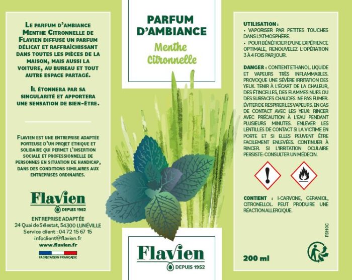 étiquette brume parfumée