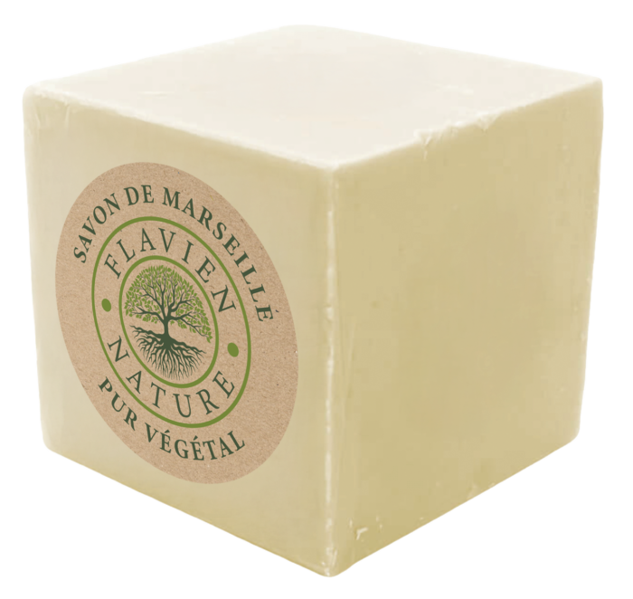 F12000B - Savon de Marseille Pur Végétal - Authentique sans parfum - 300g